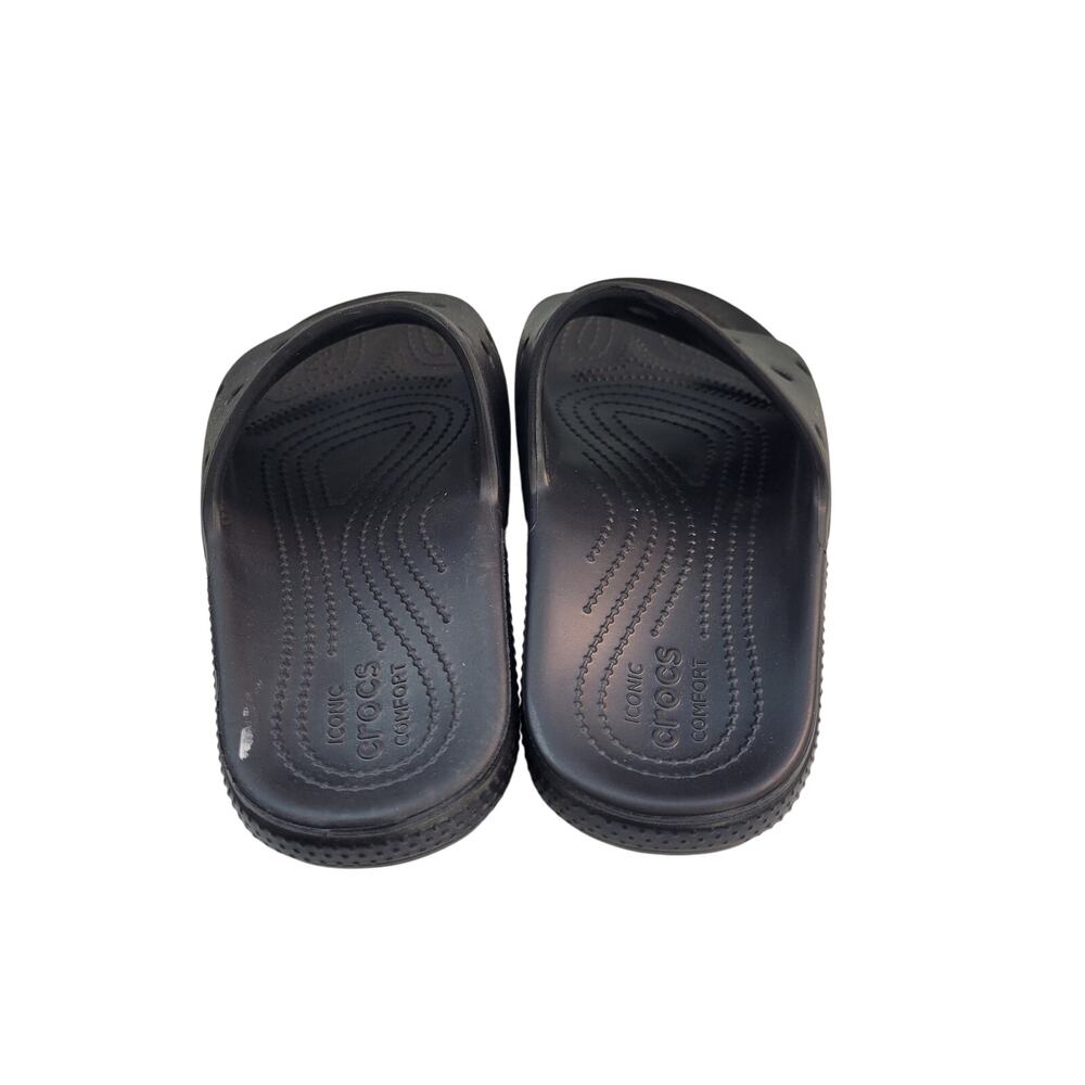 Crocs Classic Black Multi-Sex Slip On Sandals Size W=8 M=6 62425-2775 - Picture 3 of 5